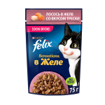 Felix Sensations (лосось и треска в желе), 75 гр