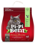 Наполнитель для туалета бентонитовый комкующийся Pi-Pi Bent Сенсация свежести, 12л (5кг)