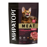 Мираторг Meat для взрослых кошек с говядиной, 300 гр
