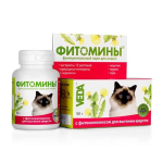 Веда Фитомины для выгонки шерсти кошек, 100 таб