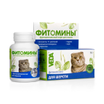 Веда Фитомины для шерсти кошек, 100 табл