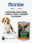 Monge Dog Bwild Puppy&Junior (желе, утка с тыквой и цукини), 400 гр*4 шт