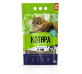 Наполнитель комкующийся Котяра с активированным углем, 10 л.