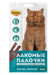 Мнямс лакомые палочки 13,5см для стерилизованных кошек из индейки и цыпленка, 3x5гр