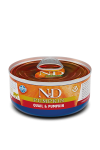 Farmina N&D Grain Free Pumpkin Cat (перепела, тыква), 70 гр