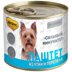 Мнямс Паштет из утки и перепел Сильный иммунитет, 200г