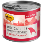 Мнямс консервы для собак Бразато по-итальянски (говядина и морковью), 200 гр