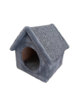 Cat House Домик будка серый (ковролин),  38см