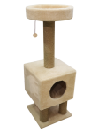 Cat House Когтеточка Домик на ножках бежевый (джут), 105 см