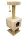 Cat House Когтеточка Домик на ножках бежевый (сизаль), 105 см