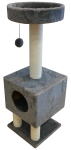 Cat House Когтеточка Домик на ножках серый (хлопок), 105 см