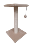Cat House Когтеточка с полкой бежевая (хлопок), 70 см