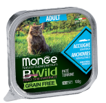Monge Cat BWild Adult (паштет, анчоус с овощами), 100 гр*32 шт