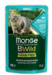 Monge Cat BWild Adult (соус, треска с овощами), 85 гр*28 шт