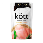 Корм Kott пауч для  стерилизованных кошек (курица в соусе), 75 гр