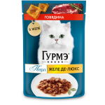 Gourmet Perle Де-Люкс с говядиной (желе), 75 гр* 26 штук