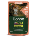 Monge Cat BWild GF Sterilized (лосось, креветки, овощи), 85 гр