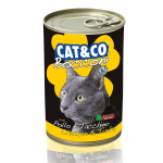 Adragna Cat&Co Кусочки курицы и индейки (соус), 405 гр