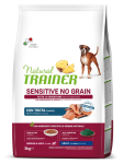 Trainer Natural Sensitive Med Max Adult NO GRAIN (форель), 3 кг