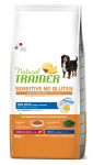 Trainer Natural Sensitive Medium, Maxi Adult NO GLUTEN (яйцо), 12 кг
