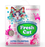 Fresh Cat комкующийся наполнитель Цветущий сад, 6л