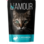 Корм LAMOUR пауч для кошек (кролик в соусе), 75 гр*28
