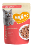 Мнямс Sterilised Кусочки в соусе с лососем, 85 гр