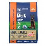 Brit Premium Dog Adult Sport 5000 (курица), 3 кг