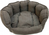 Лежанка для животных Happy Friends Ракушка Амелия - роскошно-серая, 55*50*25 см