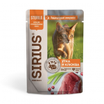 Sirius Sterile Cat (утка, клюква), 85гр*24 шт