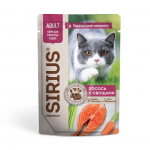 Sirius Premium Adult (лосось с овощами), 85 гр*24 шт