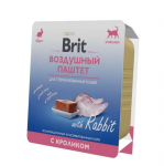 Brit  Воздушный паштет для стерилизованных кошек с кроликом Sterilised, 100 гр*14 шт