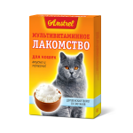 Amstrel лакомство для кошек Деревенский творог со сметаной, 90 табл