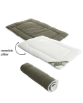 Плюшевая лежанка для собак Lounge Pod Mat Olive/Cream S