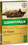 Bayer Адвантейдж капли на холку от блох и клещей для котов до 4 кг