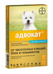 Bayer Адвокат капли на холку для собак 4-10 кг, 3 пипетки по 1 мл
