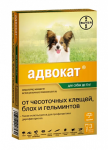 Bayer Адвокат капли на холку для собак до 4 кг, 3 пип