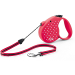 Рулетка Flexi Standart Dots красный S, трос 5 м