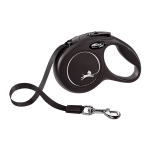 Рулетка Flexi New Classic черная XS, лента 3 м
