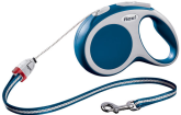 Рулетка Flexi Vario синяя M, трос 5 м