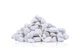 Галька мраморная Bianco Carrara фр. 40-60 мм,  2 кг.