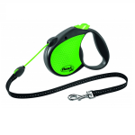 Рулетка Flexi Standart Neon зеленая M, трос 5 м